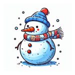 image of snowman coloring pages