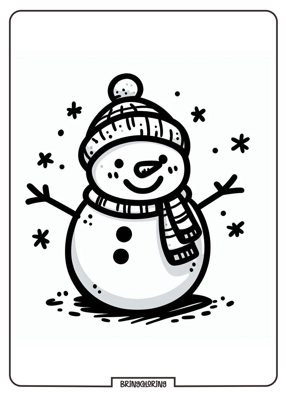 snowman coloring page bringcoloring.com