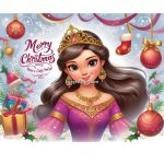 Celebrate the Holiday Season with Magic and Joy Alongside Elena of Avalor! Image of Elena of Avalor Wishes You a Merry Christmas and a Happy New Year Coloring