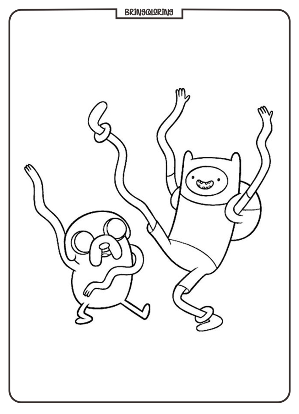 Have Fun Coloring Finn and Jake from Adventure Time! 1 Adventure Time Finn and Jake Coloring Online bringcoloring.com