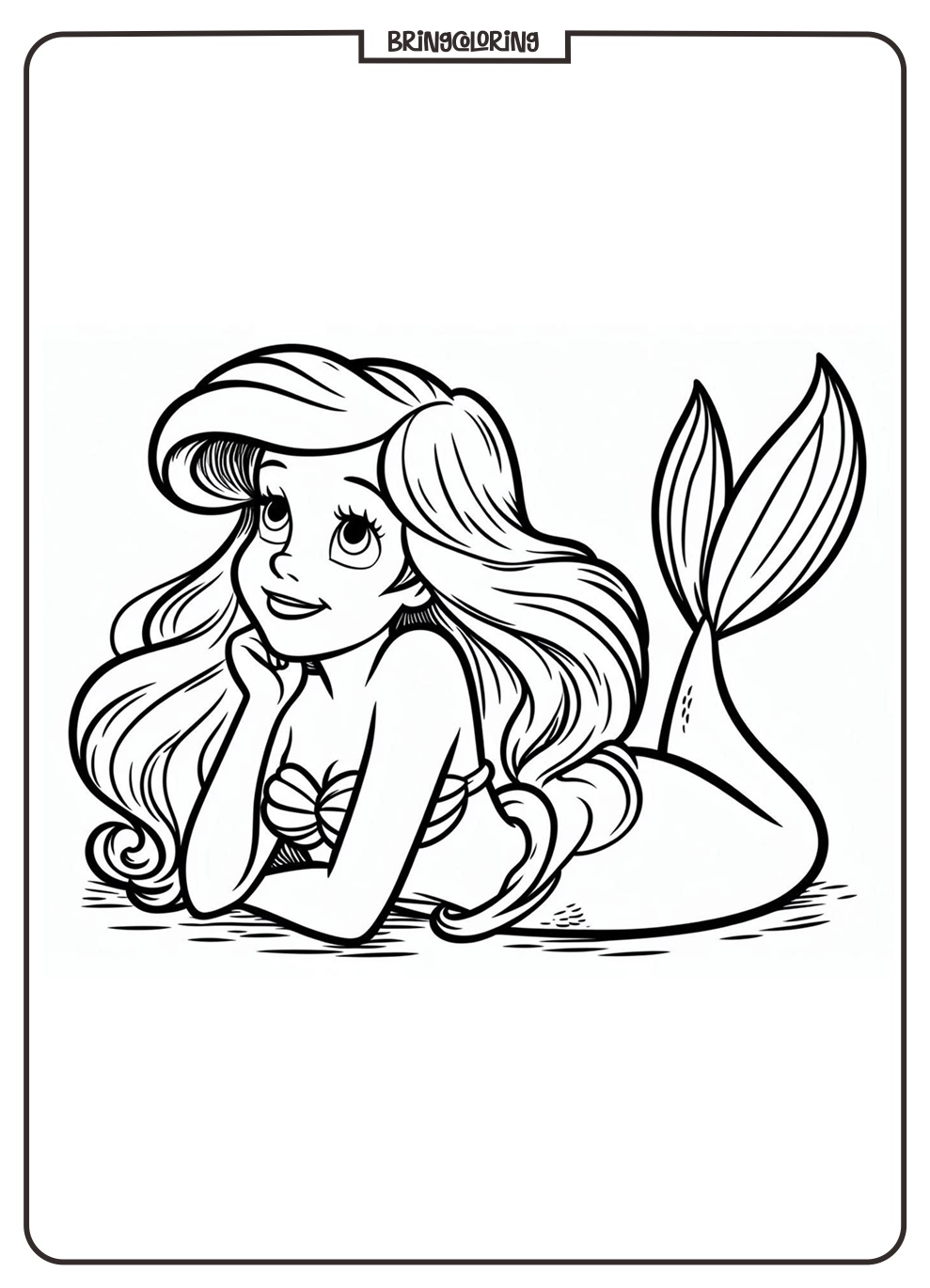 Ariel The Little Mermaid Coloring Online Pages bringcoloring.com