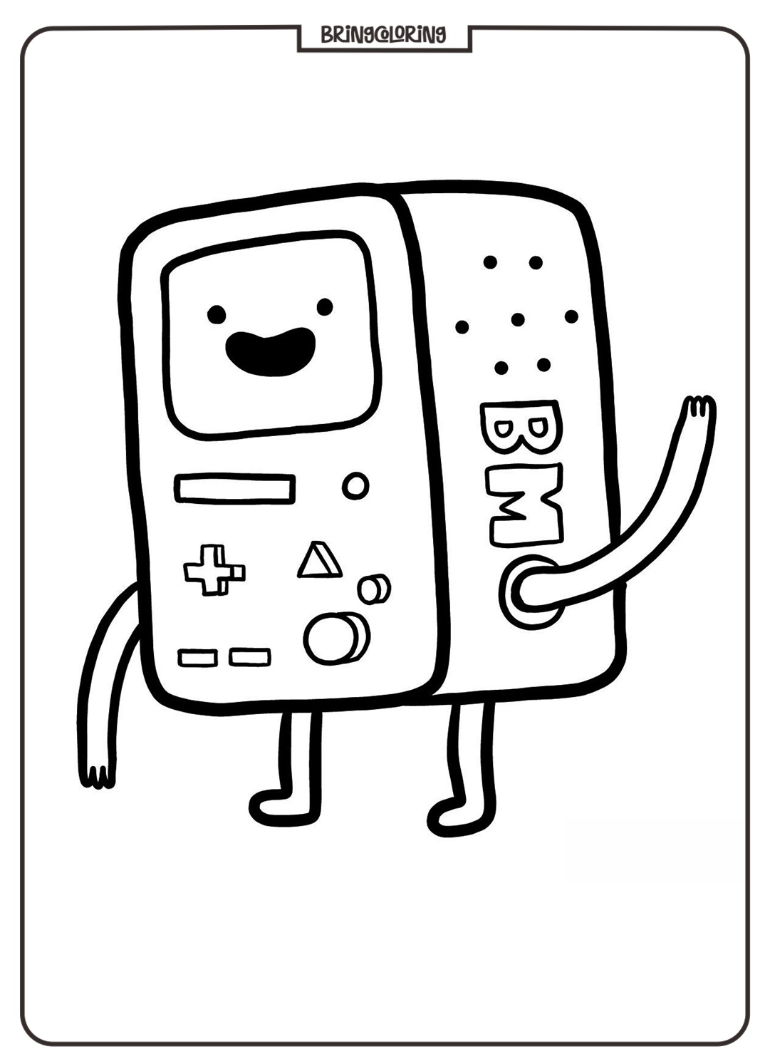 BMO from Adventure Time Coloring Pages for Kids 1 BMO Adventure Time Coloring Book