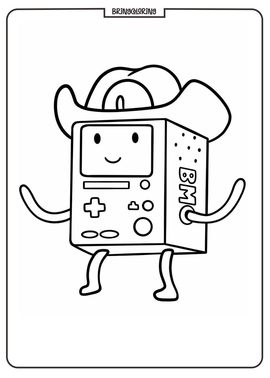 BMO from Adventure Time Coloring Pages for Kids 2 BMO Adventure Time Coloring Page For Kid