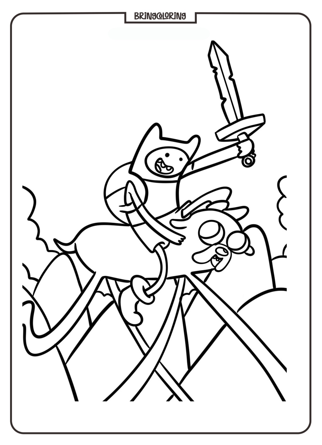 Finn from Adventure Time Coloring Pages for Kids 3 Coloring Online Pages Finn Adventure Time