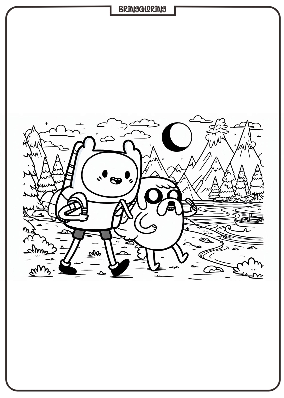Adventure Time Coloring Pages for Kids 2 Coloring Page Adventure Time
