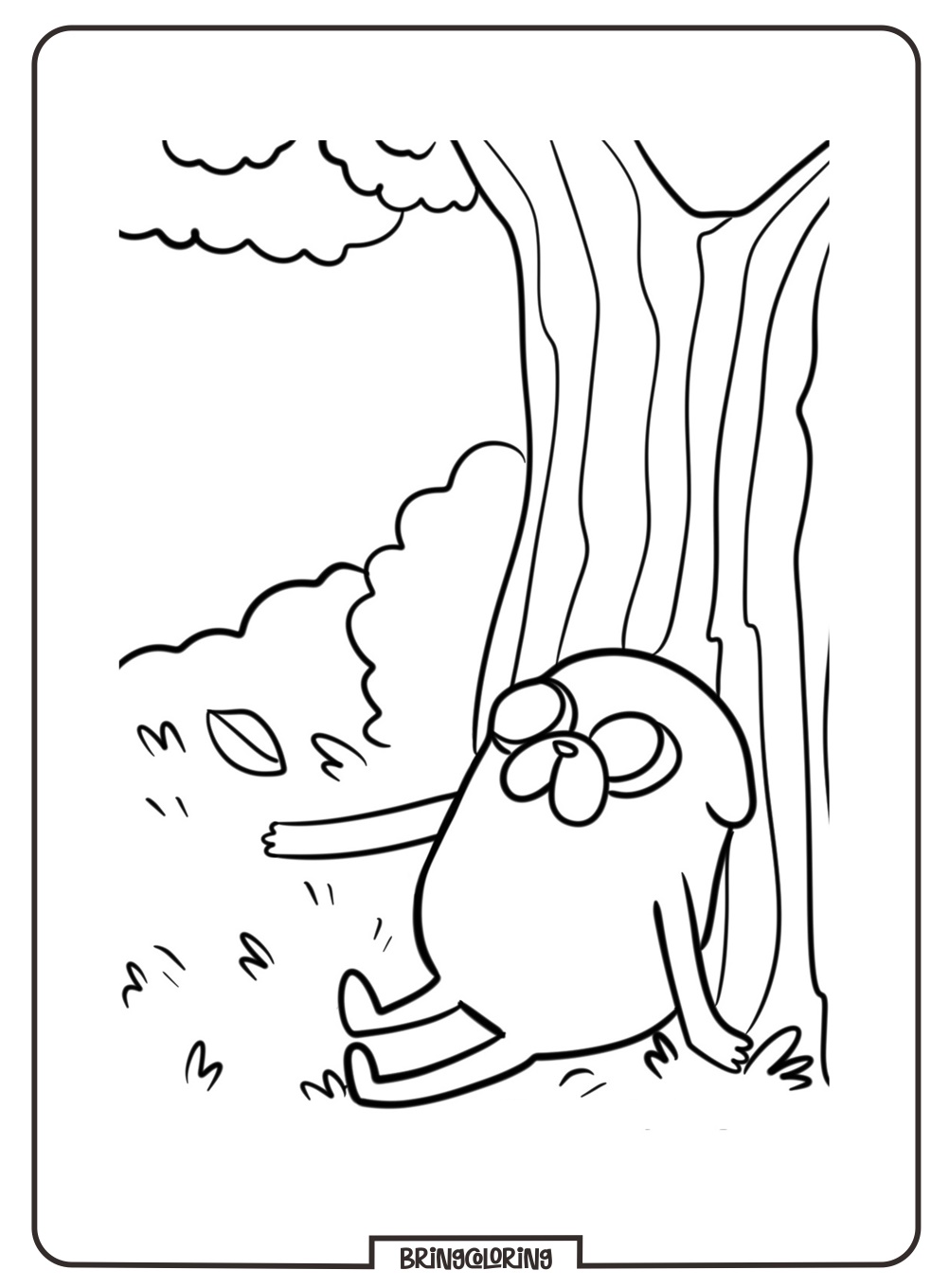 Simple Jake Coloring Online Pages bringcoloring.com