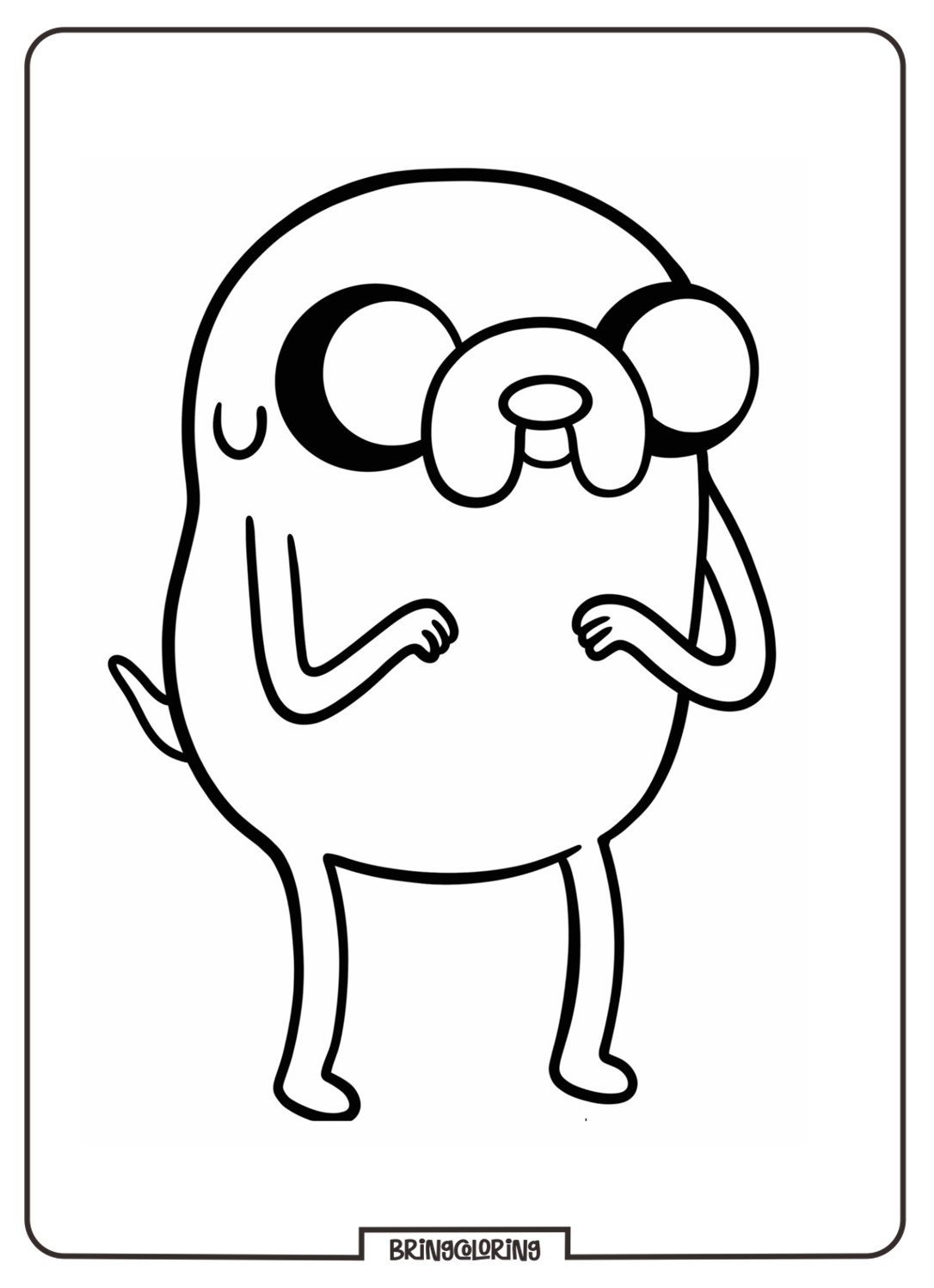 Simple Jake Coloring Online Pages