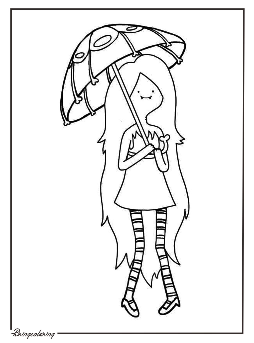 Let’s Color Marceline! 1 coloring online pages marceline from adventure time