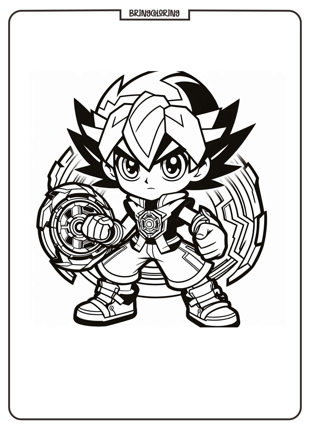 Beyblade Burst Coloring Online Page for Kids bringcoloring.com