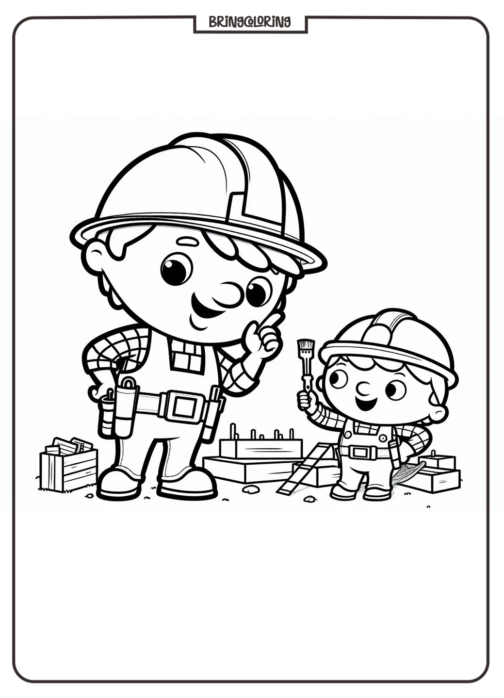 Bob The Builder Coloring Online Page for Kids bringcoloring.com