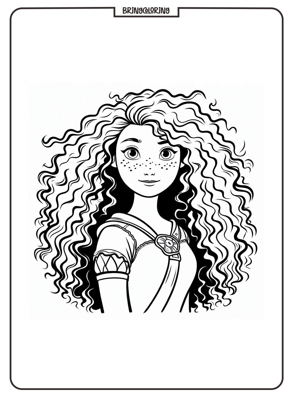 Brave Merida Coloring Pages for Kids bringcoloring.com