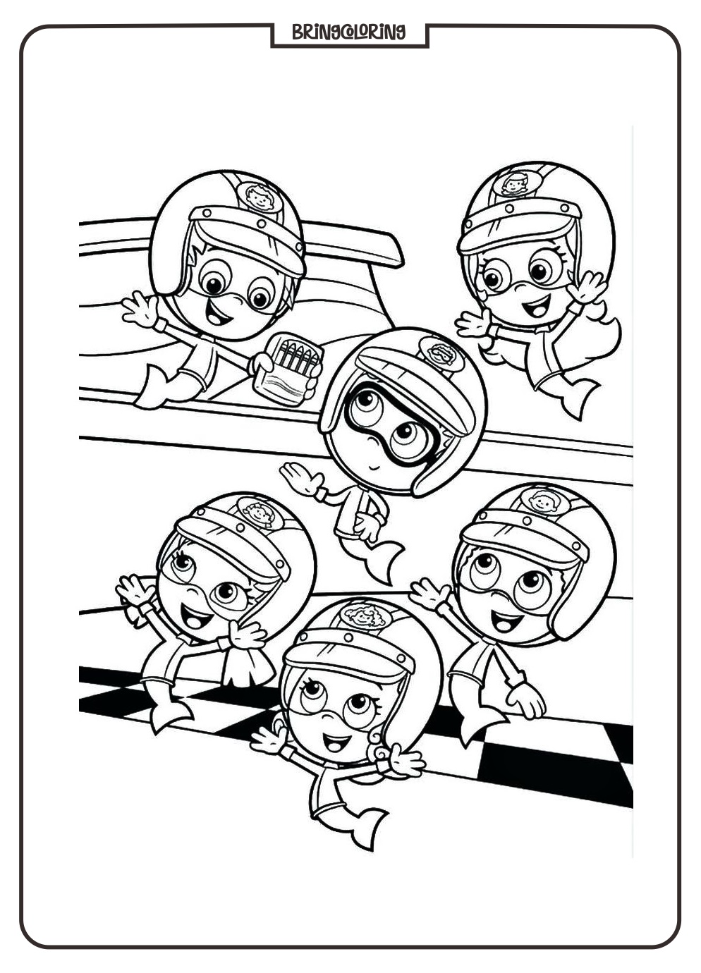 Bubble Guppies Characters Coloring Pages bringcoloring.com