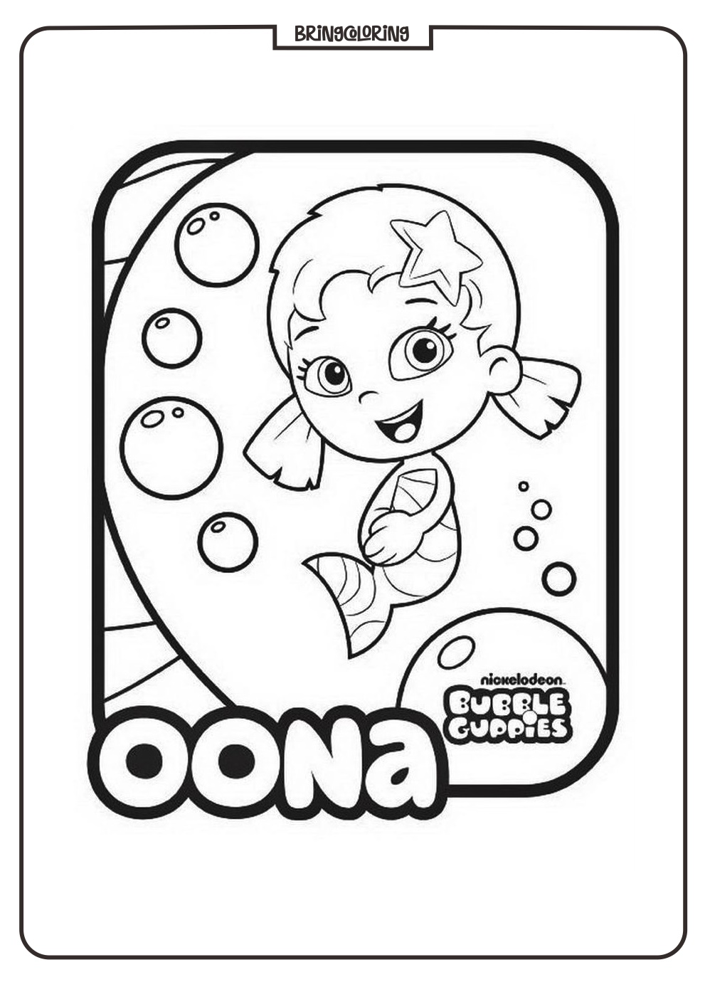 Bubble Guppies Oona Coloring Pages bringcoloring.com