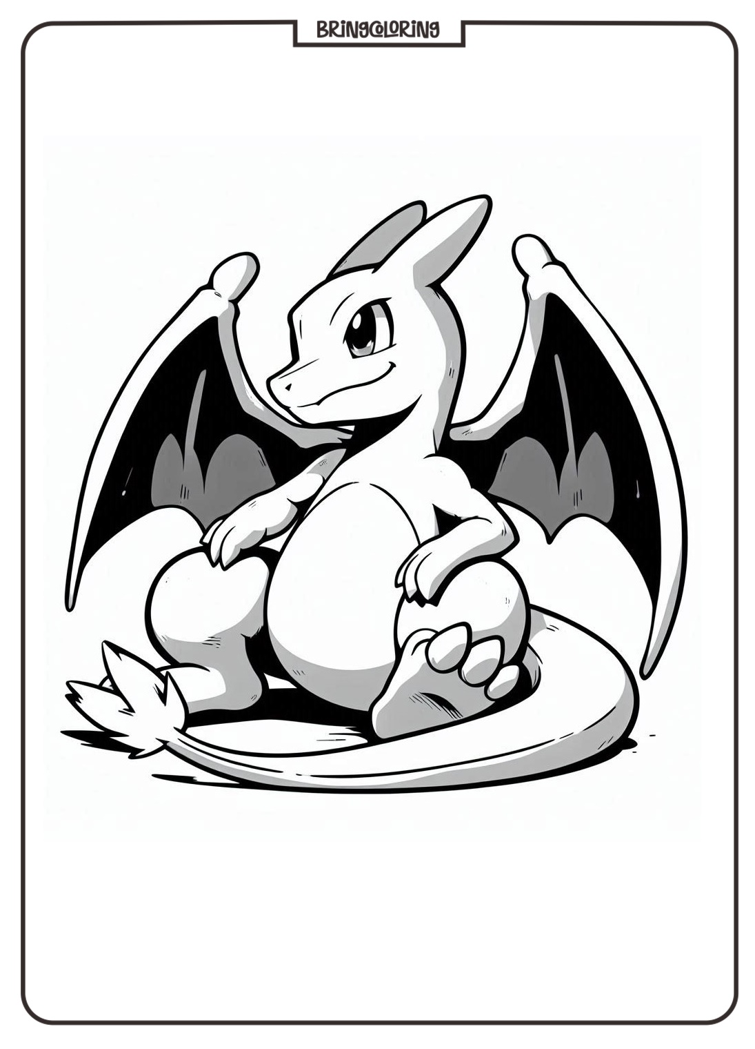 Charizard Coloring Online Page bringcoloring.com