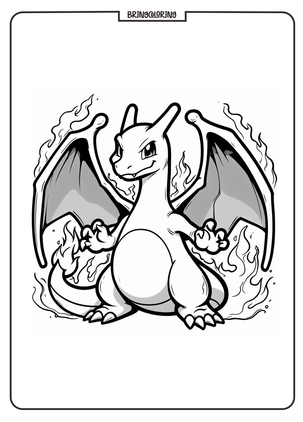 Charizard Coloring Online Page bringcoloring