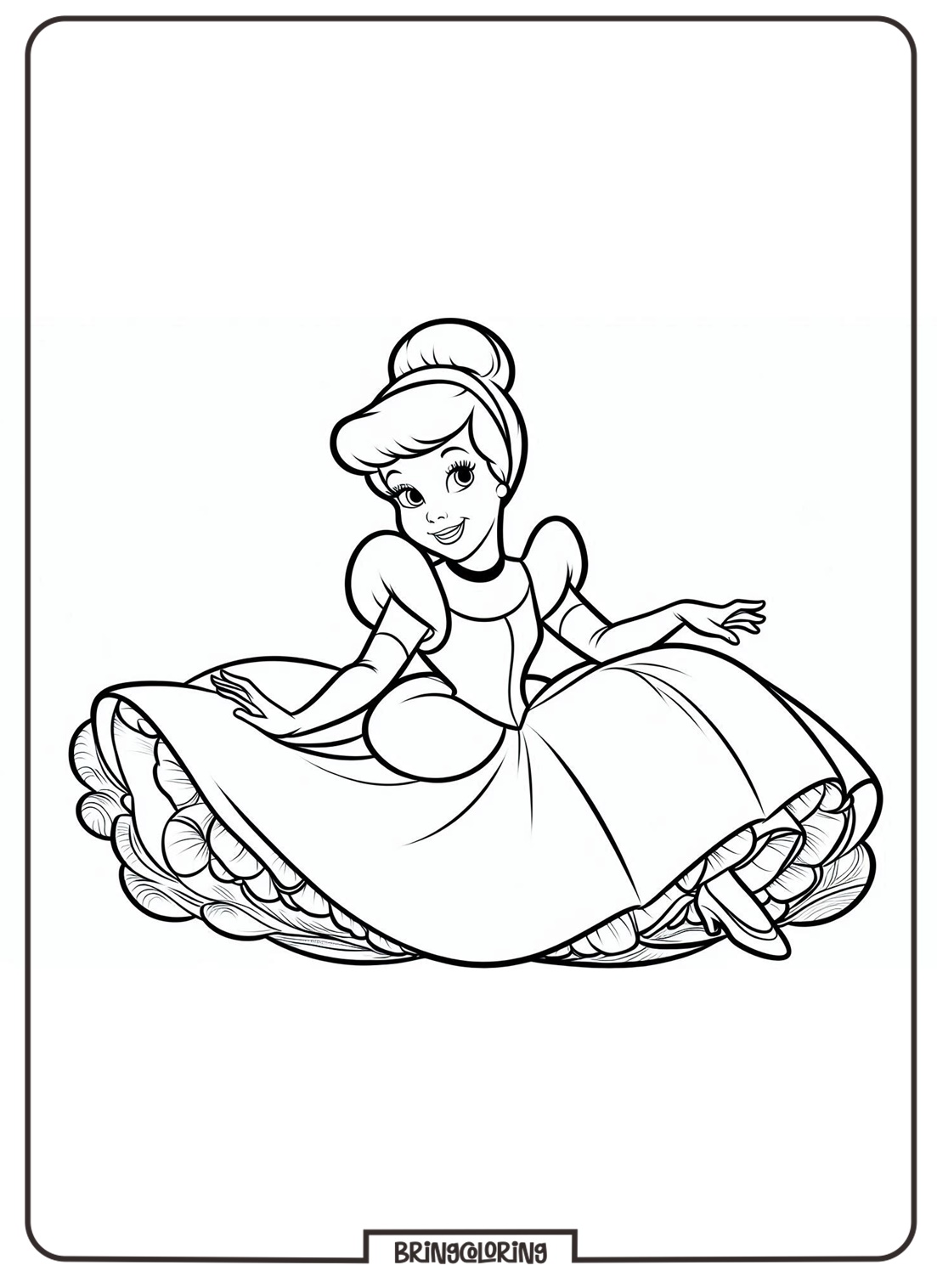 Cinderella Coloring Online Pages for Kids