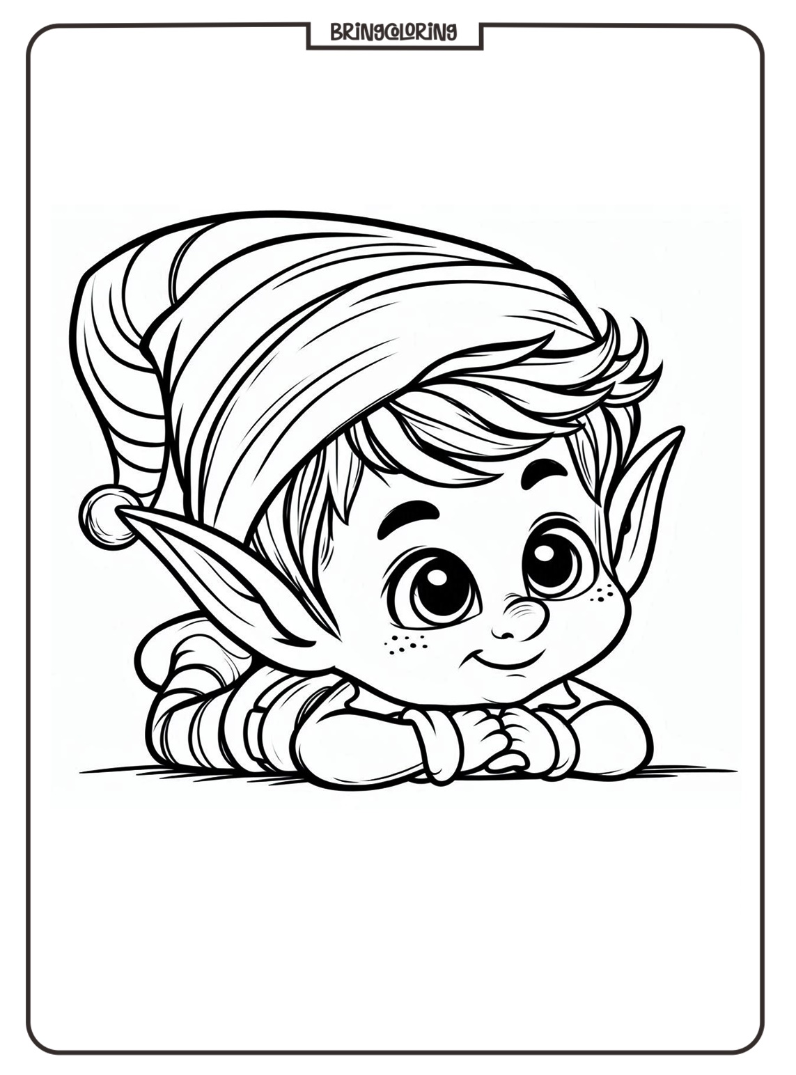 Cute Elf Coloring Pages bringcoloring.com