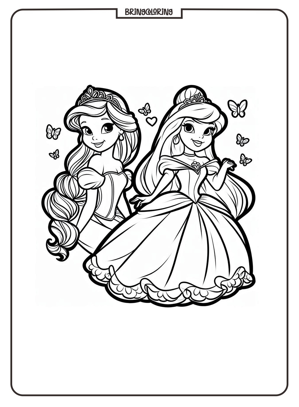 Disney princess Coloring Pages for Kids bringcoloring.com