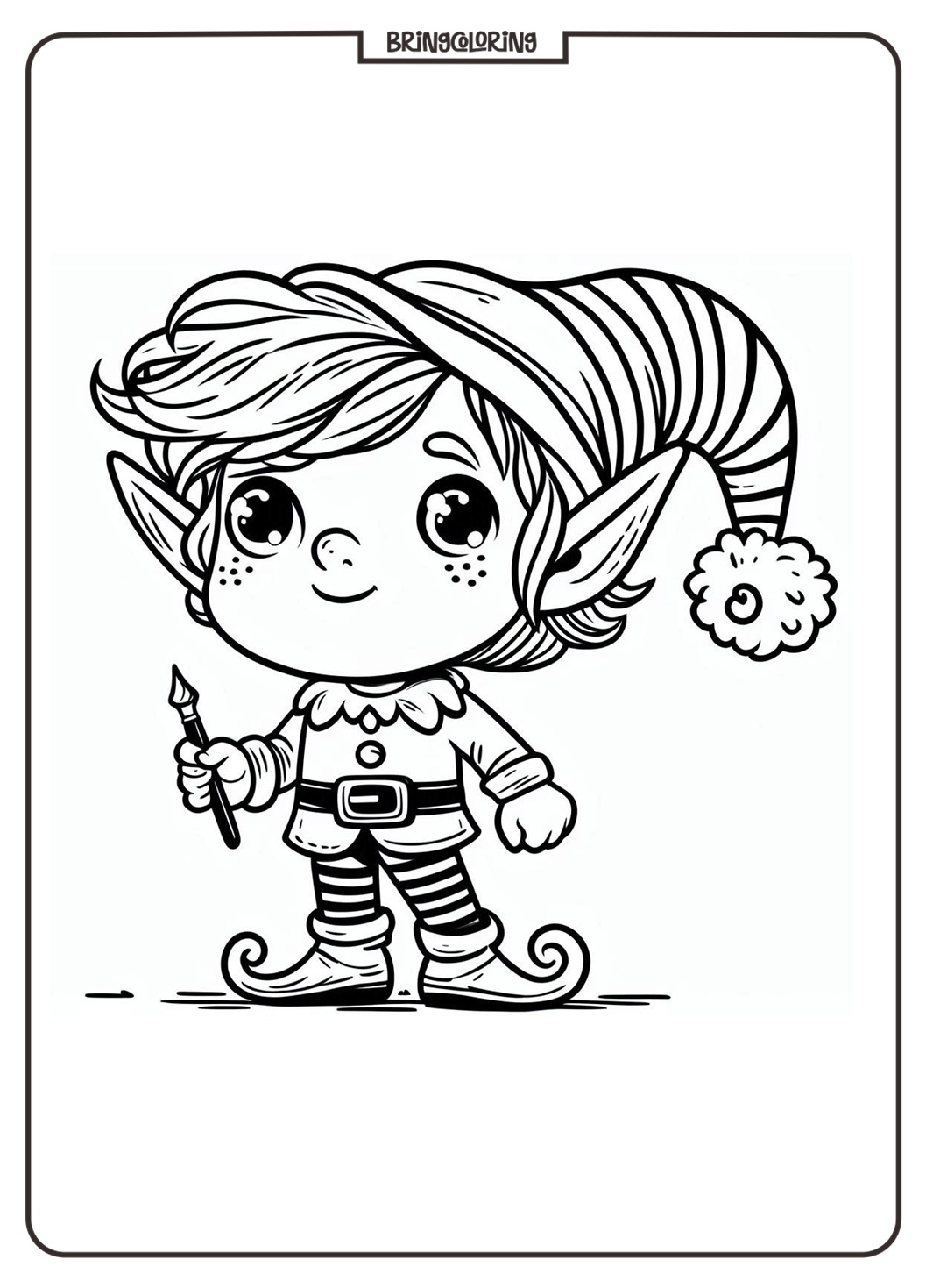 Elf Coloring Pages bringcoloring.com