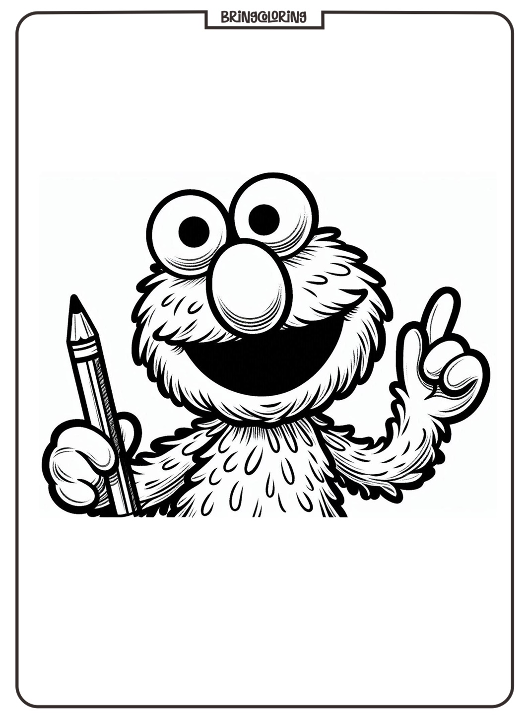 Elmo coloring page for kid bringcoloring.com