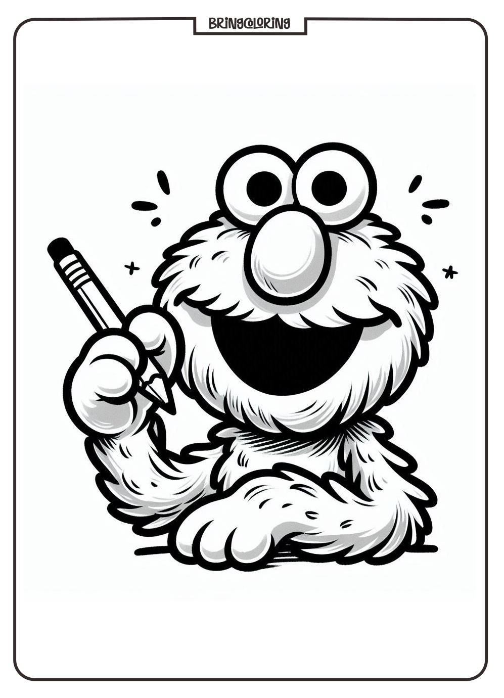 Elmo coloring page for kids bringcoloring.com
