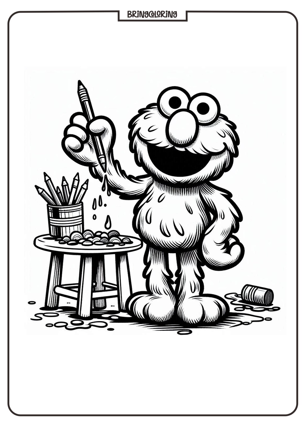 Elmo coloring pages for kids bringcoloring.com