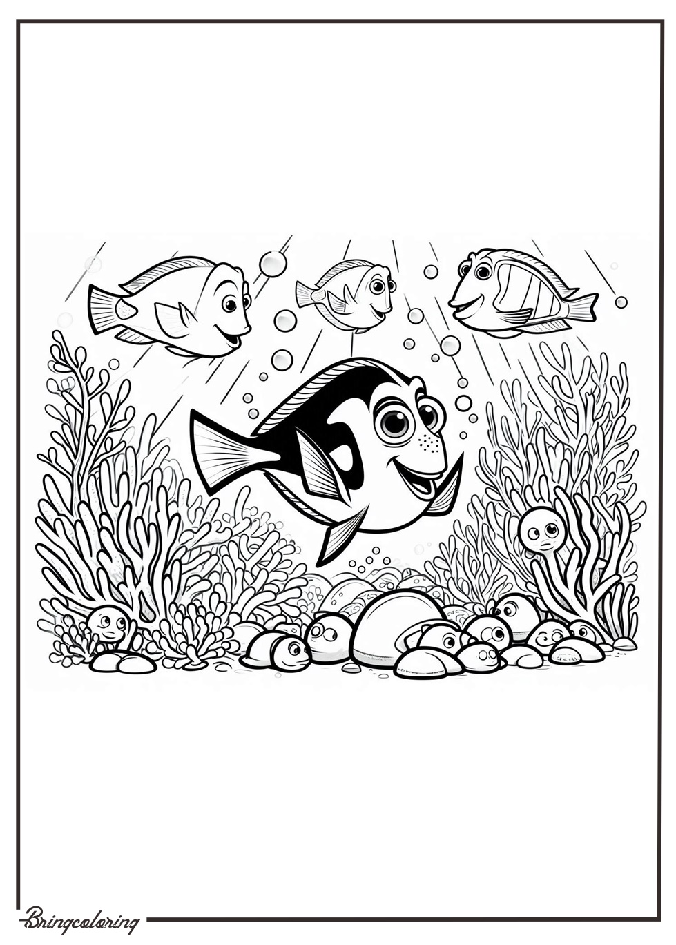 Finding Dory Coloring Page bringcoloring