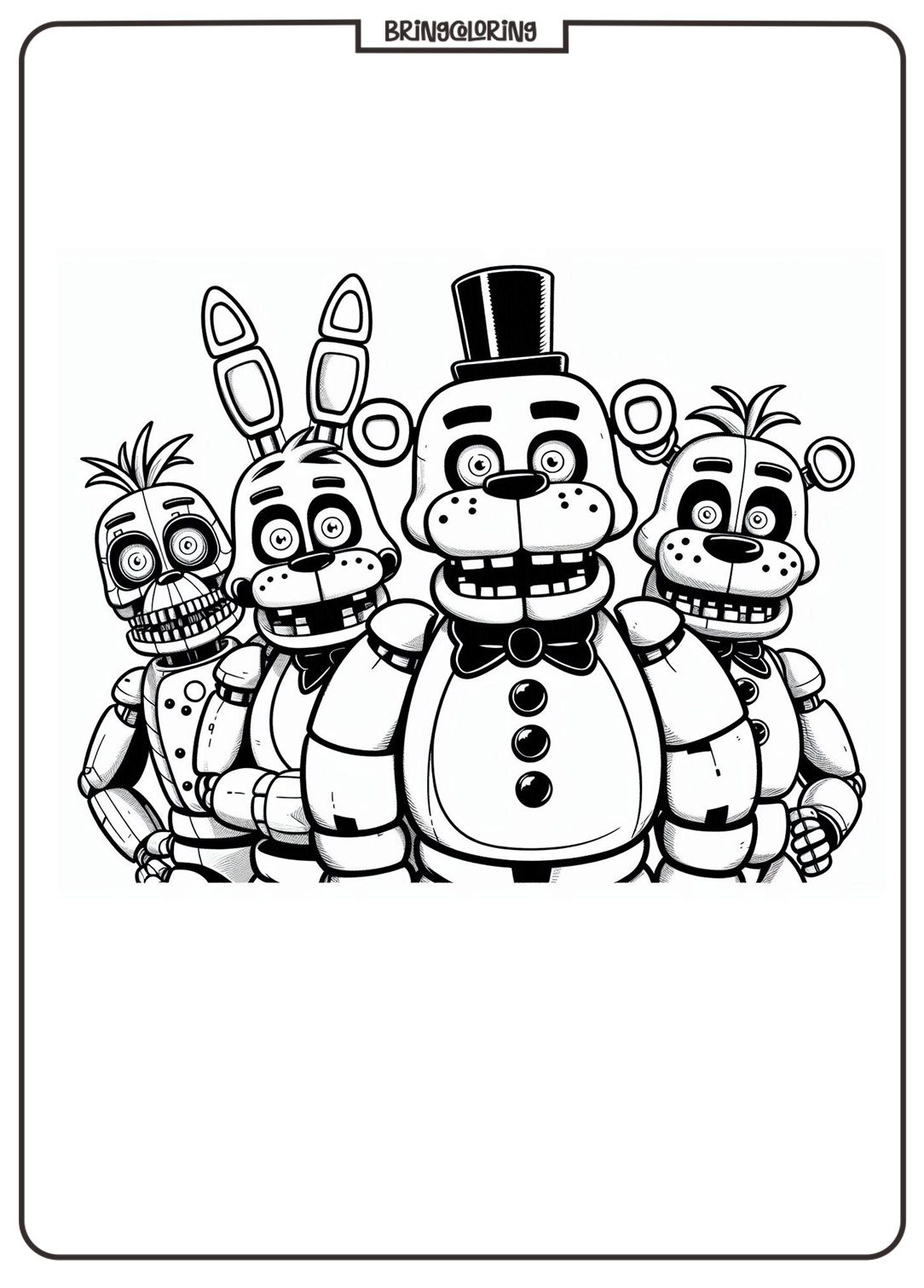 Five Nights At Freddys coloring online pages bringcoloring.com