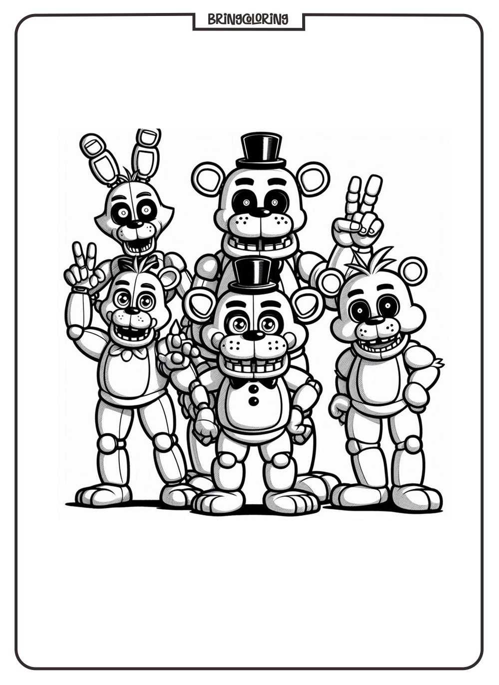 Five Nights At Freddys coloring page bringcoloring.com