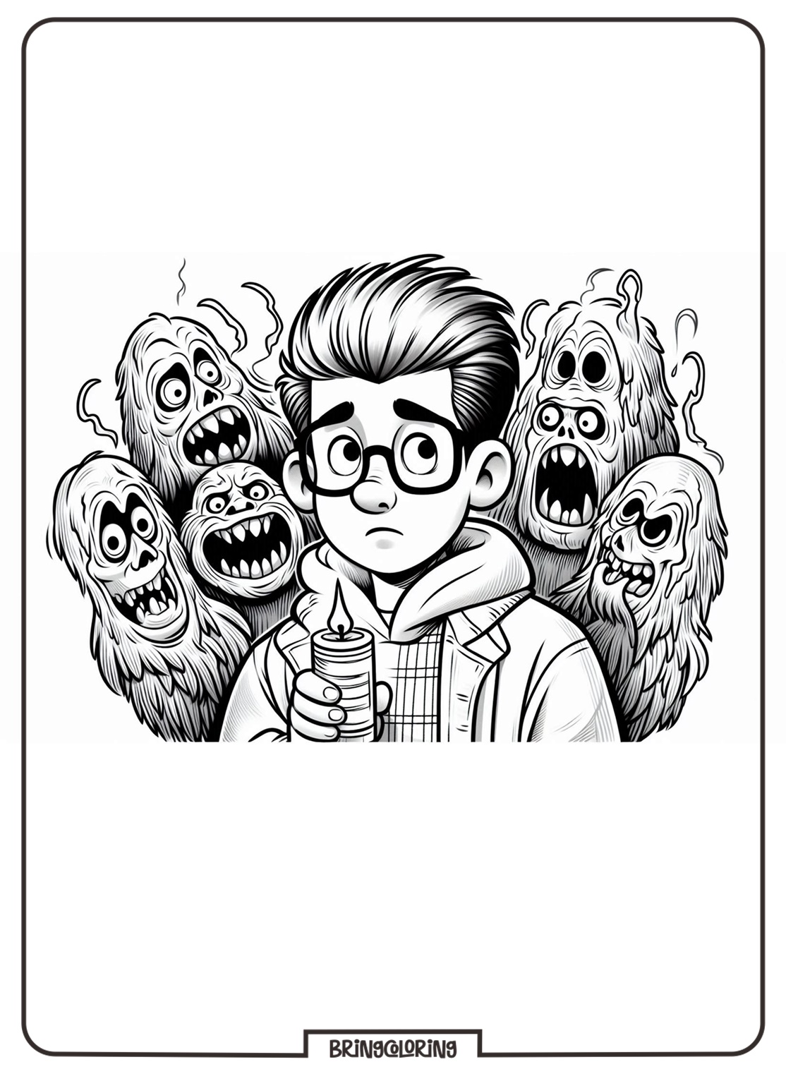 Goosebumps Coloring Pages for Kids 2 Goosebumps cartoon movie coloring online pages bringcoloring
