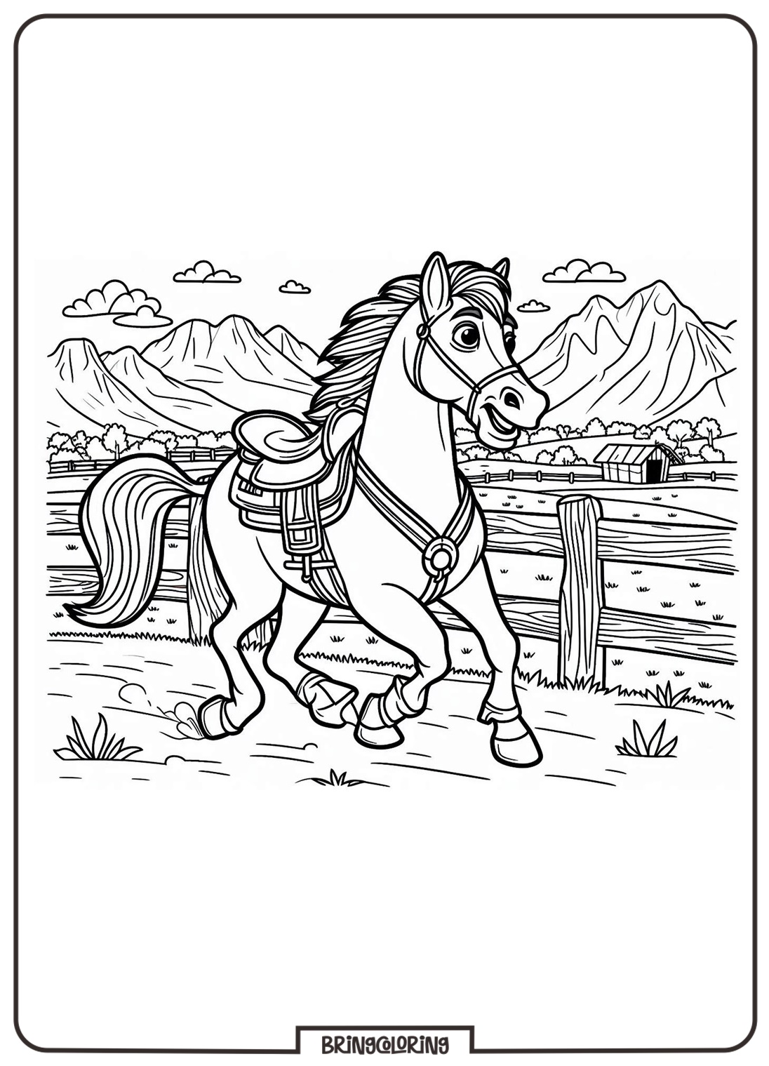 Horseland Coloring Page for Kids bringcoloring.com