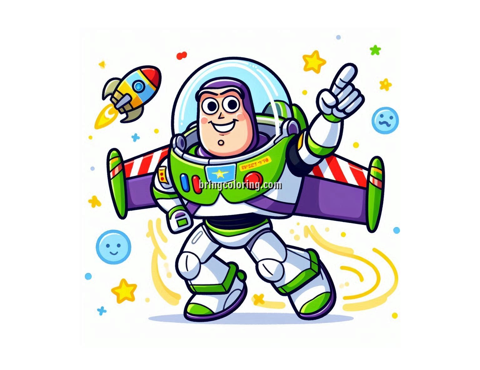 Image of Buzz Lightyear Coloring Online