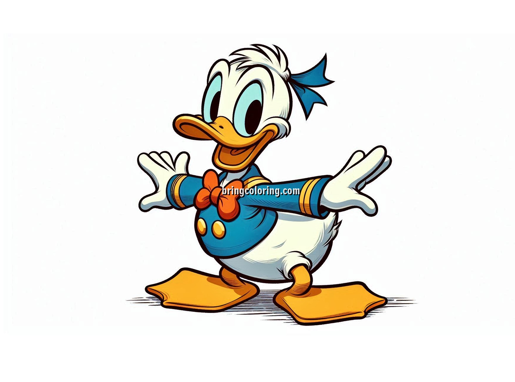 Image of Donald Duck Coloring Pages