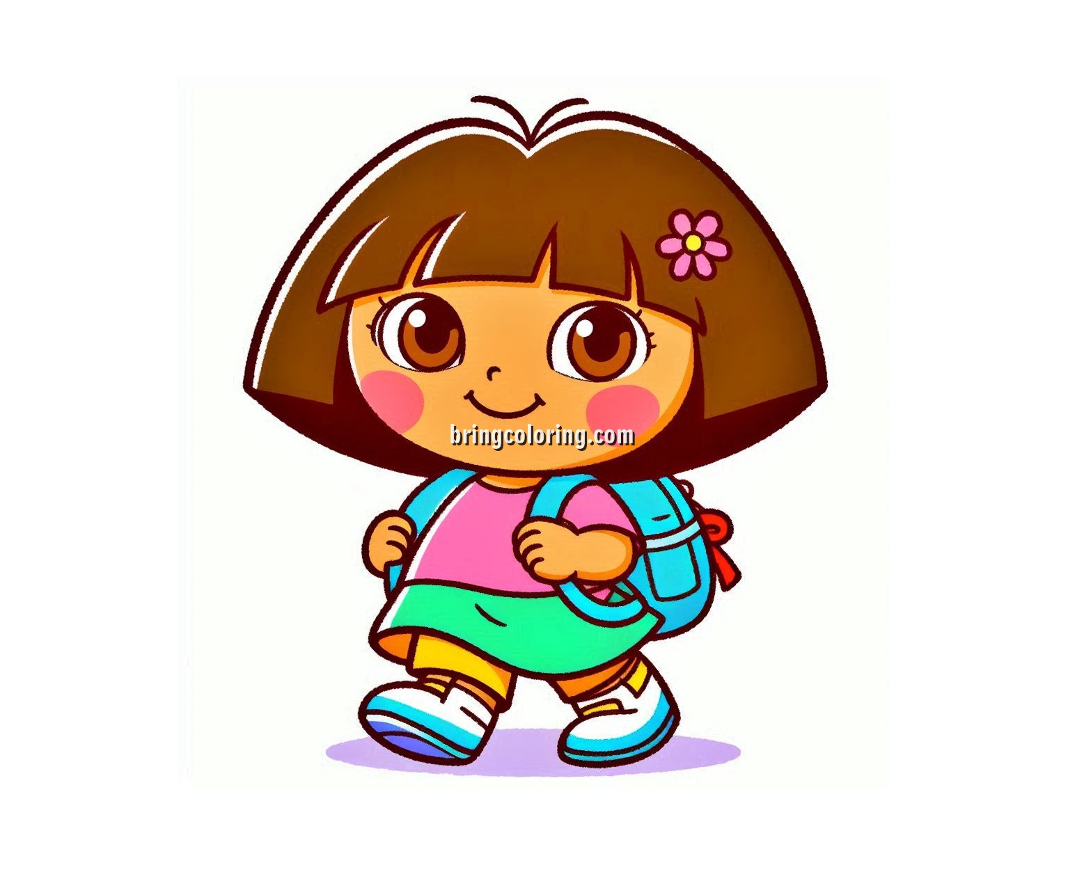 Explore and color with Dora the Explorer! 6 Image of Dora Coloring