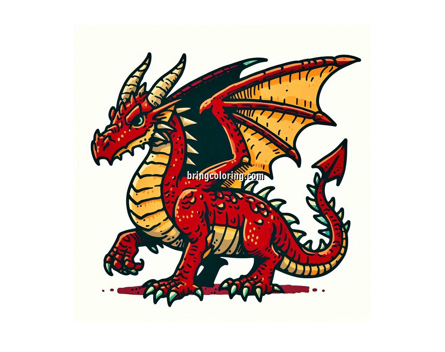 Dragon Coloring Pages for Kids 4 Image of Dragon Coloring Pages