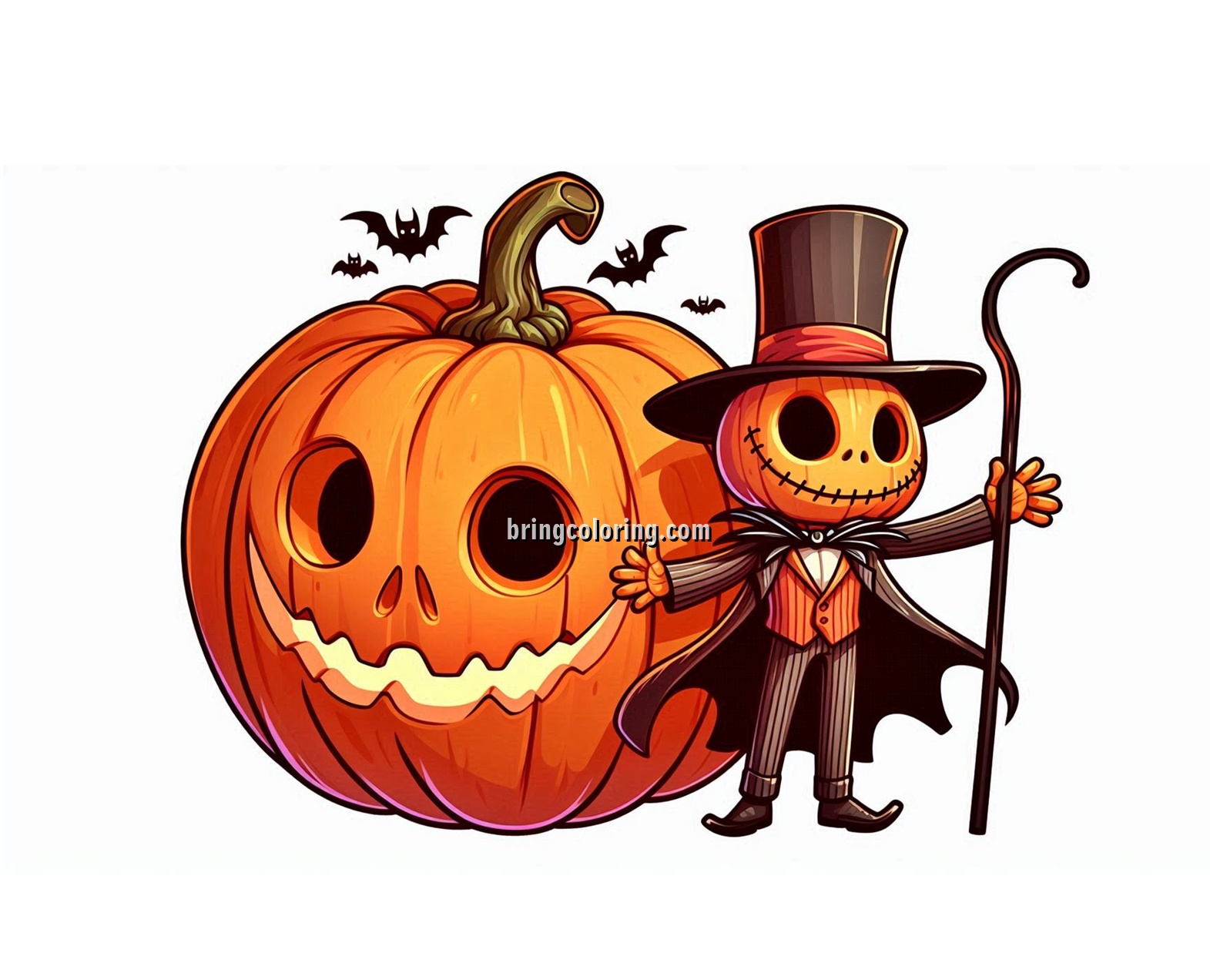 Image of Jack O'Lantern Coloring