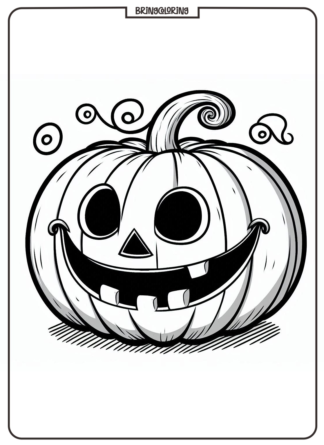 Jack O'Lantern Coloring Online Page bringcoloring.com