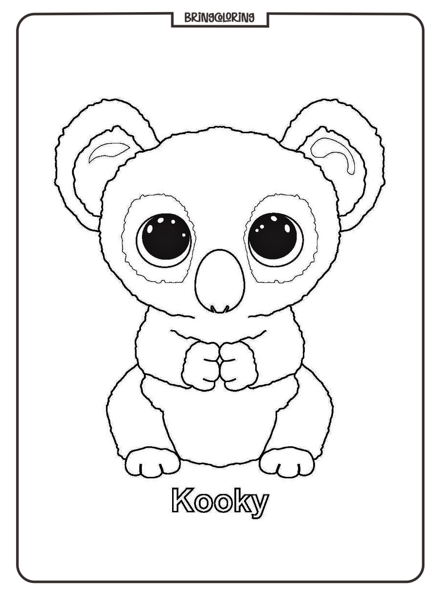 Kooky beanie boo coloring online pages bringcoloring.com