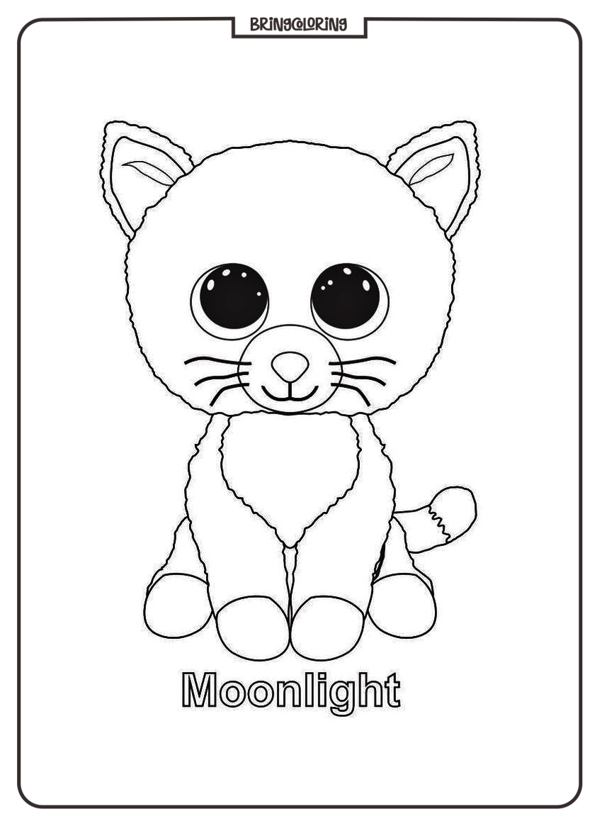 beanie boo moonlight coloring online pages bringcoloring.com