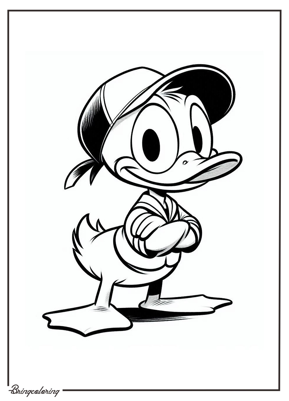 bringcoloring.com Donald Duck Coloring Online Page for Kids