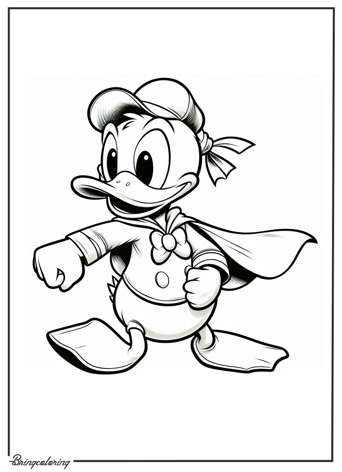 bringcoloring.com Donald Duck Coloring Online Pages for Kids