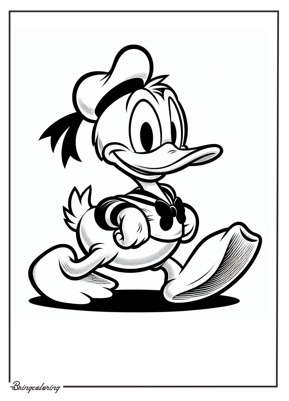 bringcoloring.com Donald Duck Coloring Pages for Kids