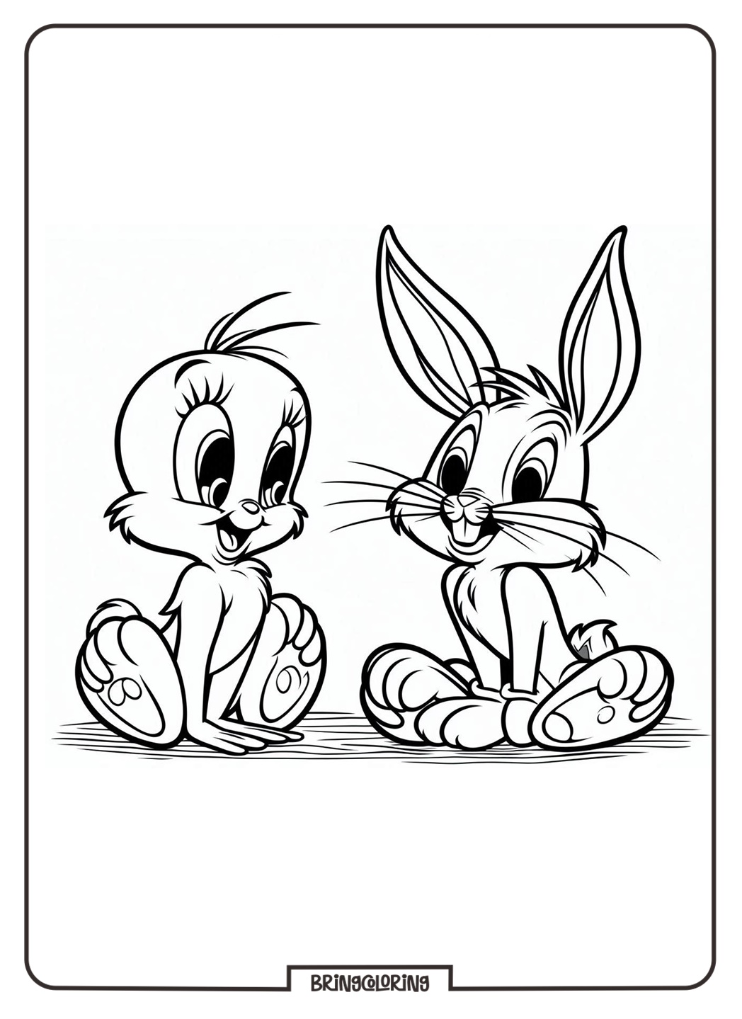 bugs bunny and tweety bird coloring pages bringcoloring.com