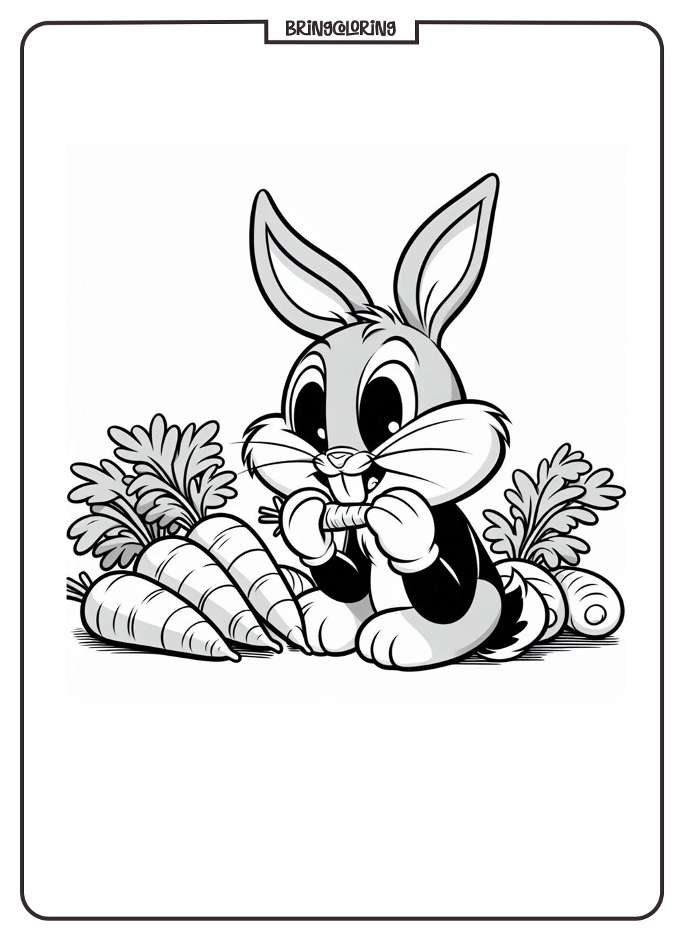 bugs bunny eat carrot coloring bringcoloring.com