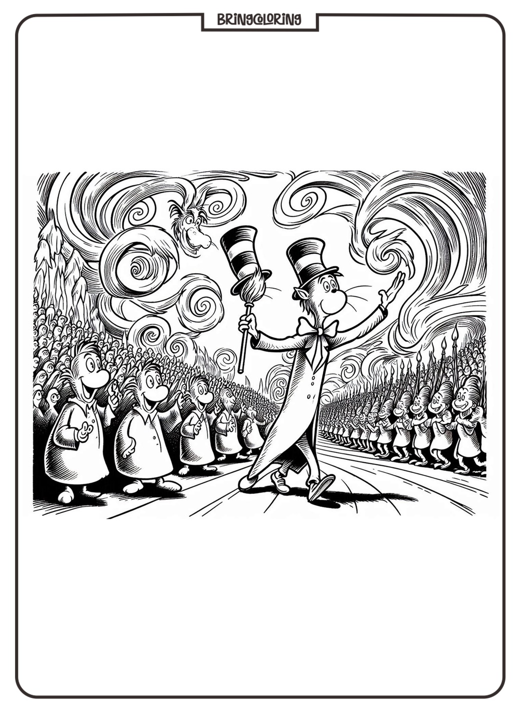 Color and Learn with The Magical World of Dr. Seuss! 2 dr seuss coloring page for kids bringcoloring