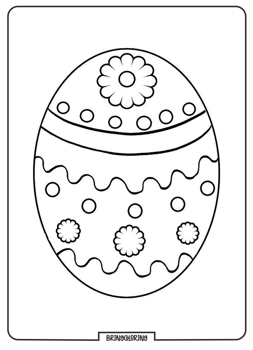 Welcome to Easter Egg Coloring Pages! 1 easter egg coloring page for kids bringcoloring.com