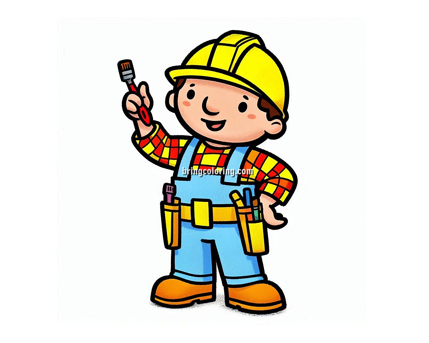 image of Bob the Builder coloring