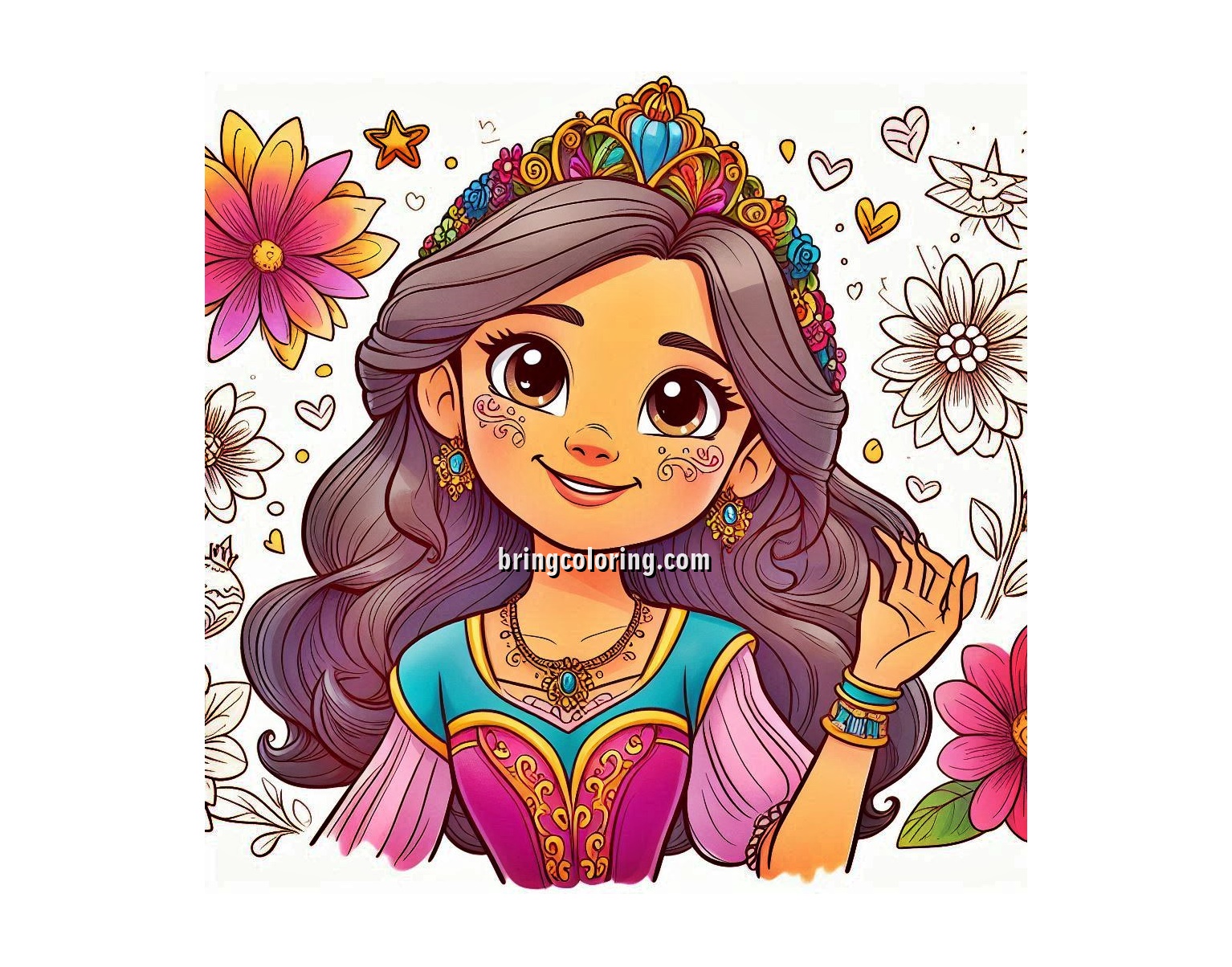 Elena of Avalor Coloring Pages 6 image of Elena of Avalor Coloring Page