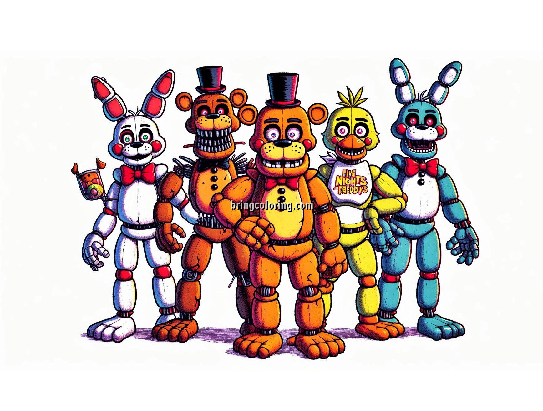 image of Five Nights At Freddys coloring