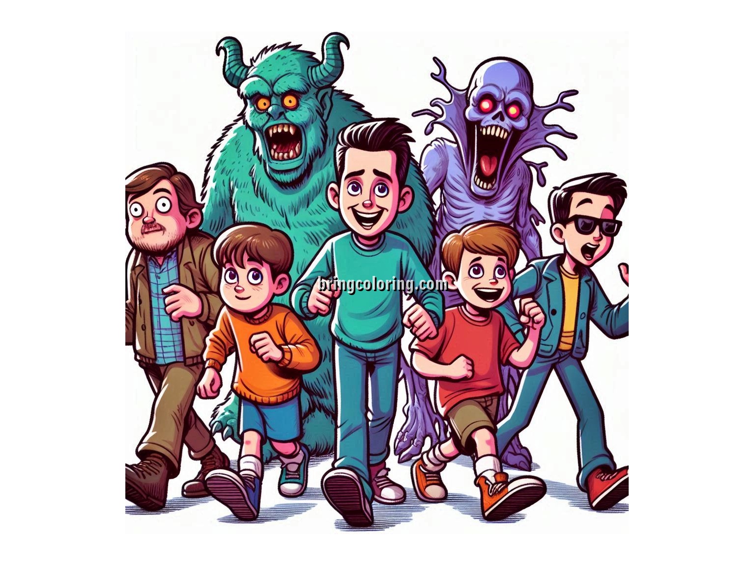 Goosebumps Coloring Pages for Kids 5 image of Goosebumps cartoon movie coloring